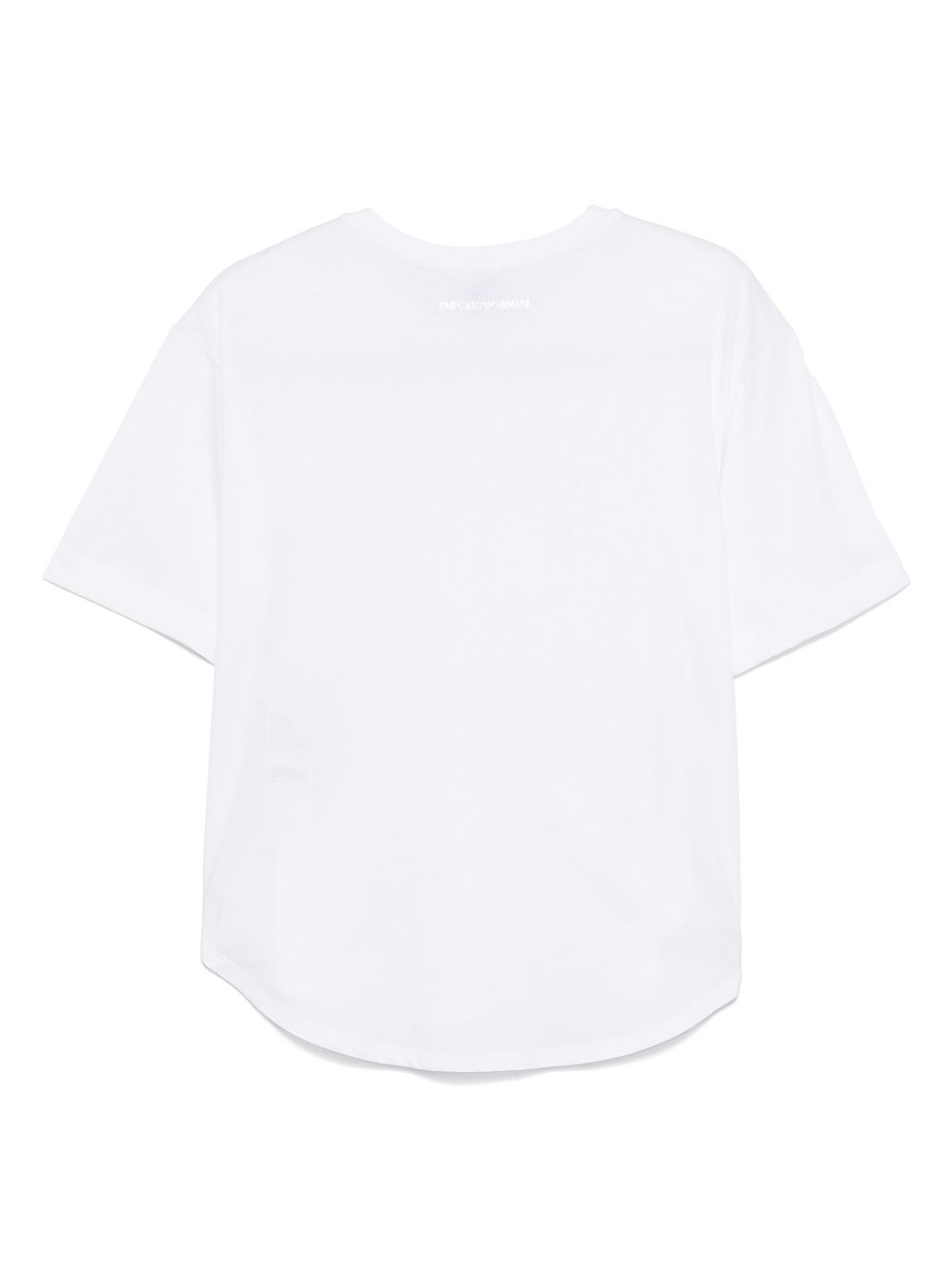 EMPORIO ARMANI Logo-Embroidered T-shirt White