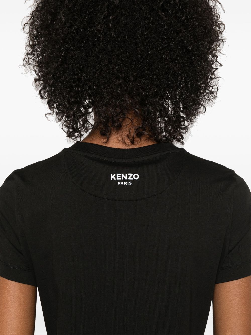 Kenzo Pop Cotton Crew Neck T-Shirt Black Black