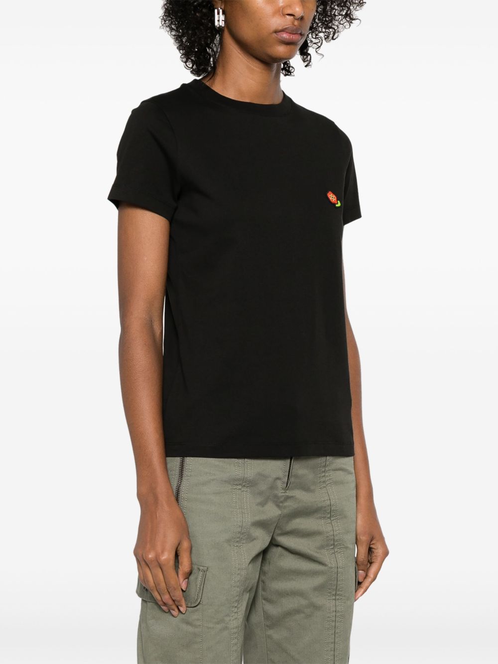 Kenzo Pop Cotton Crew Neck T-Shirt Black Black