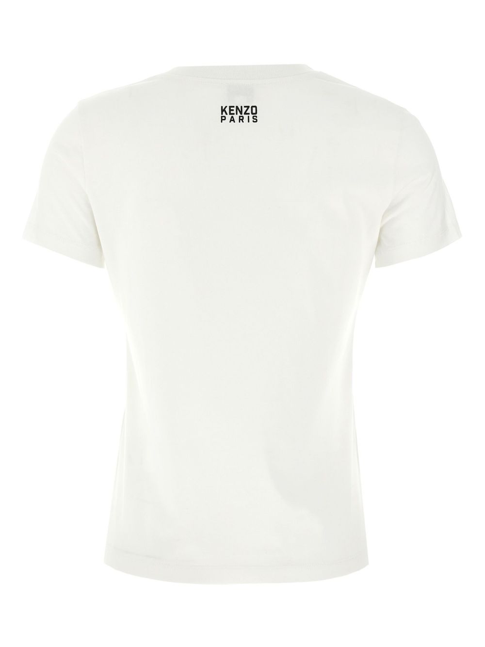 Kenzo Embroidered Logo Cotton T-Shirt White White
