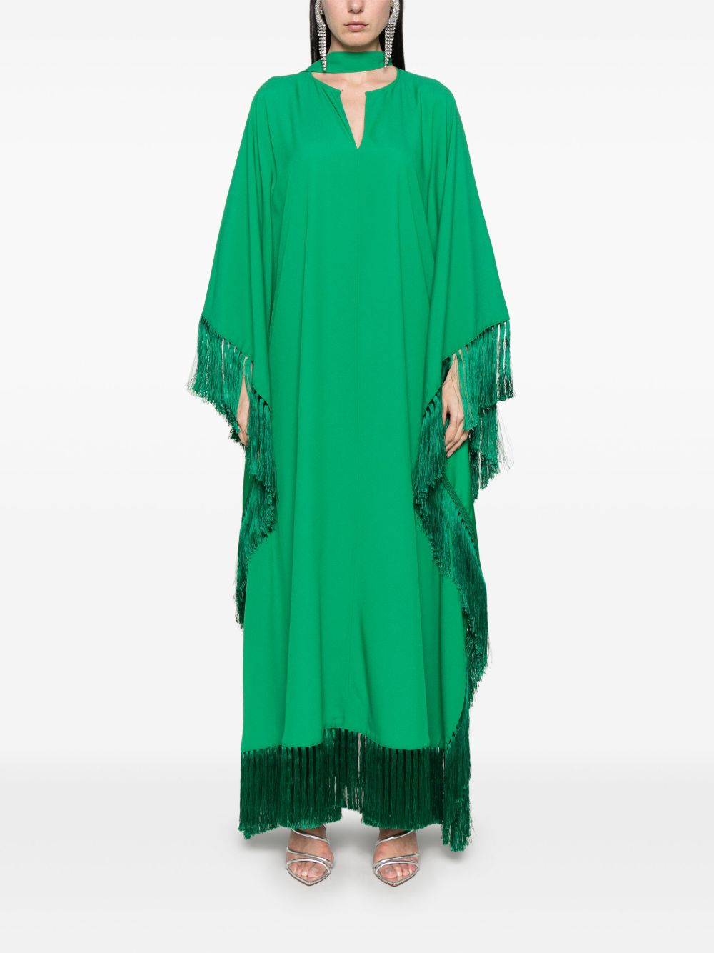 TALLER MARMO PRE Frange Hammamet Long Kaftan Green
