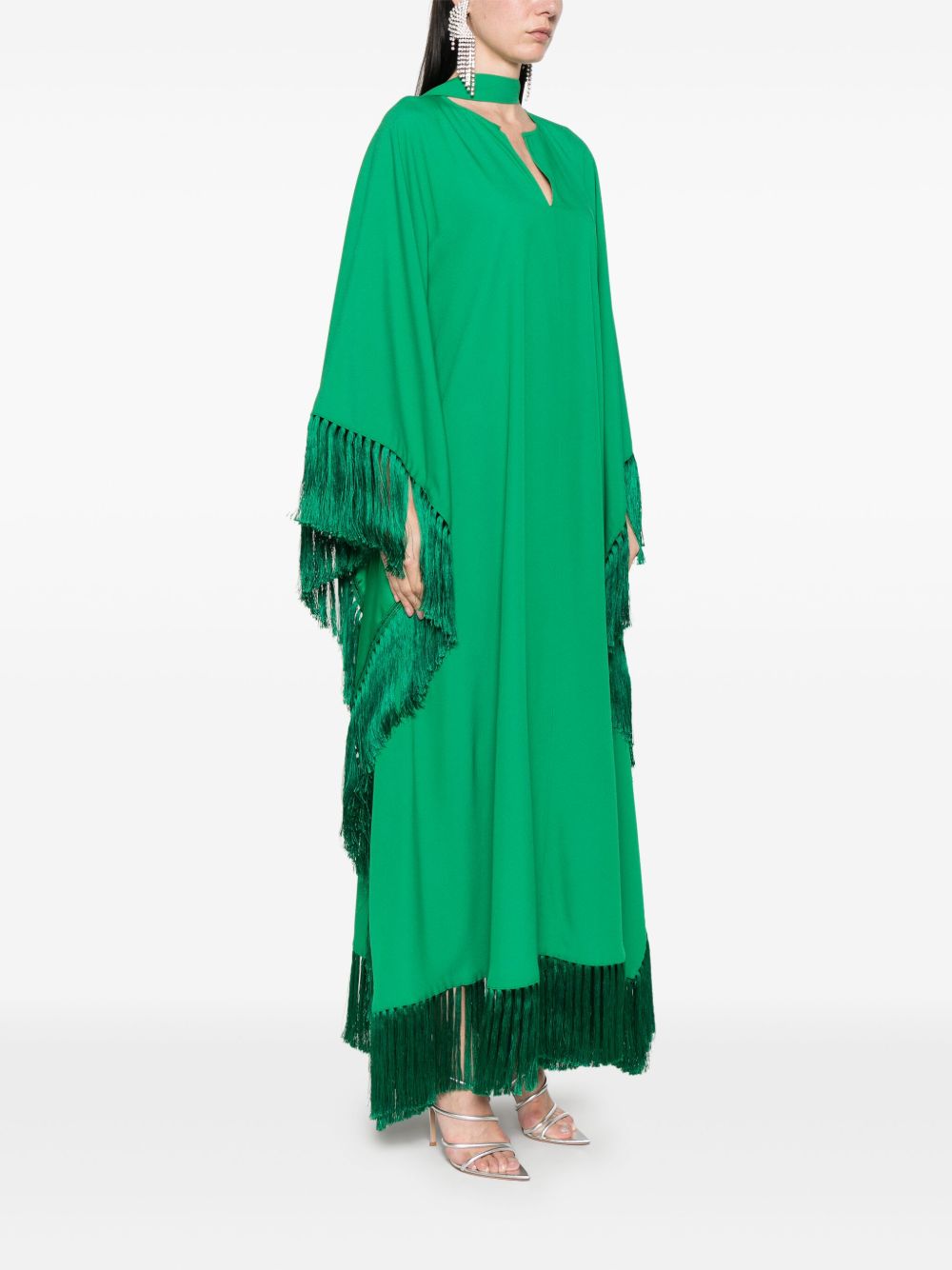 TALLER MARMO PRE Frange Hammamet Long Kaftan Green