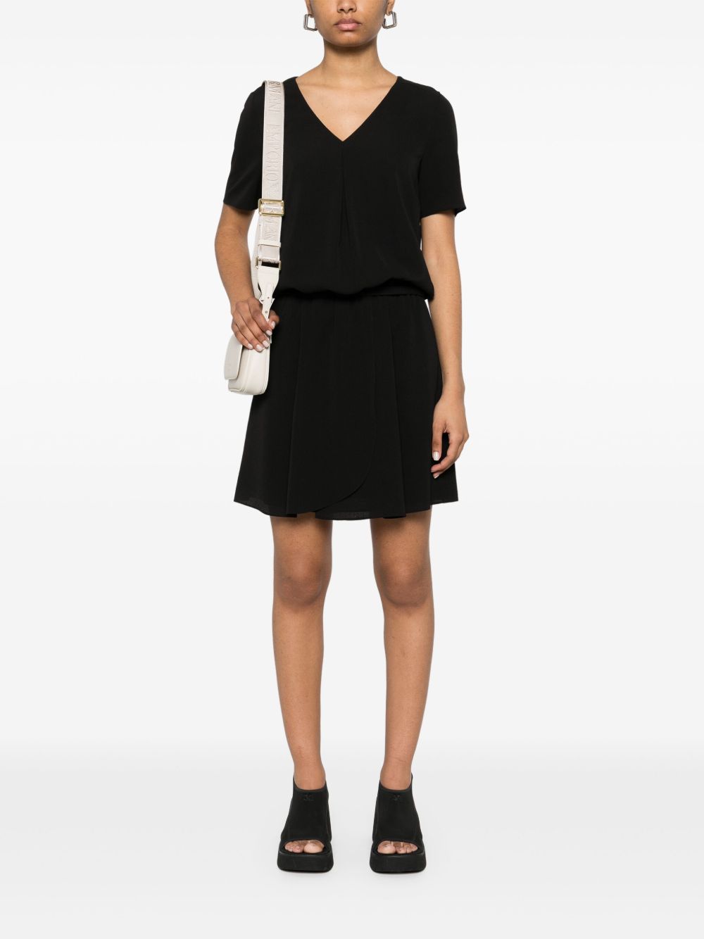 Emporio Armani V-neck Mini Dress Dress Black