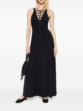 Emporio Armani V-Neck MAxi Dresses Black