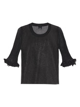 GANNI Transparent Jacquard Top Black