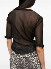 GANNI Transparent Jacquard Top Black