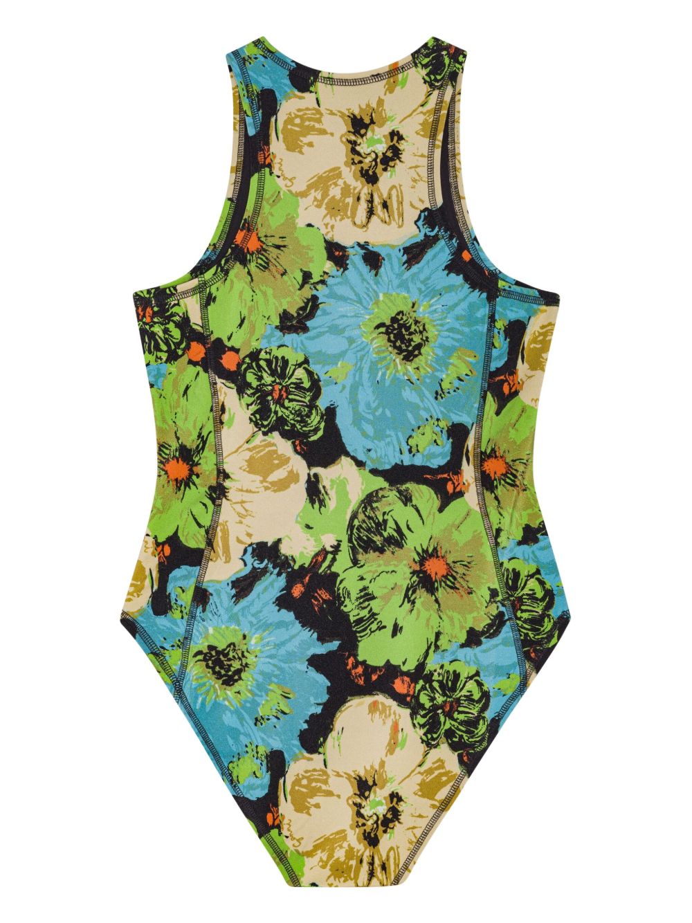 GANNI Floral Print Bodysuit MultiColour