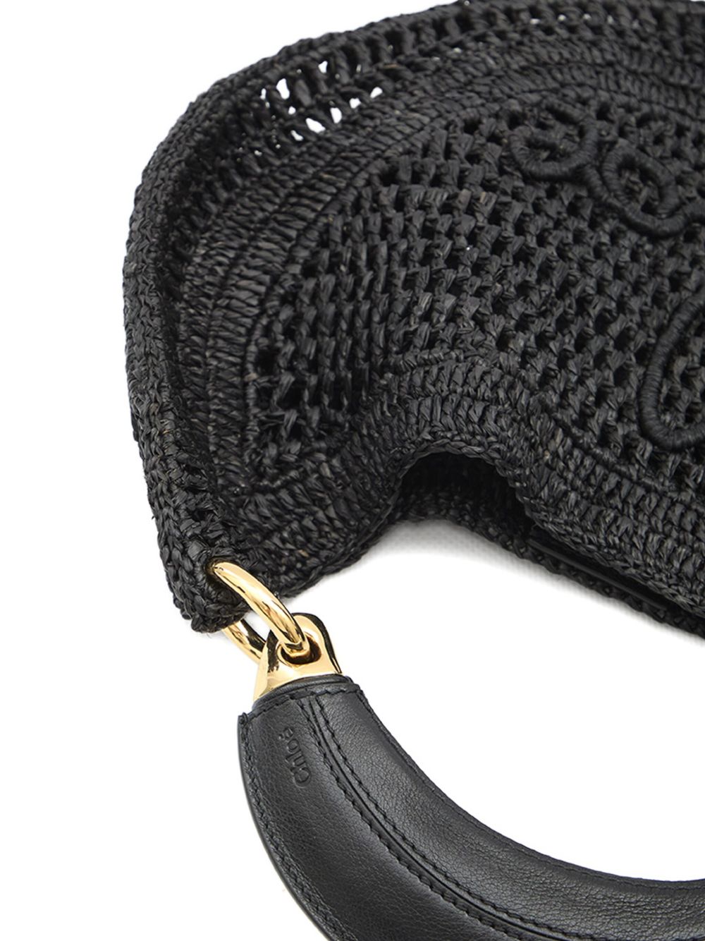 Chloé Summer Banana Raffia Hobo Bag Black