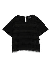 Emporio Armani Fringed T-shirt Black