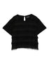 Emporio Armani Fringed T-shirt Black