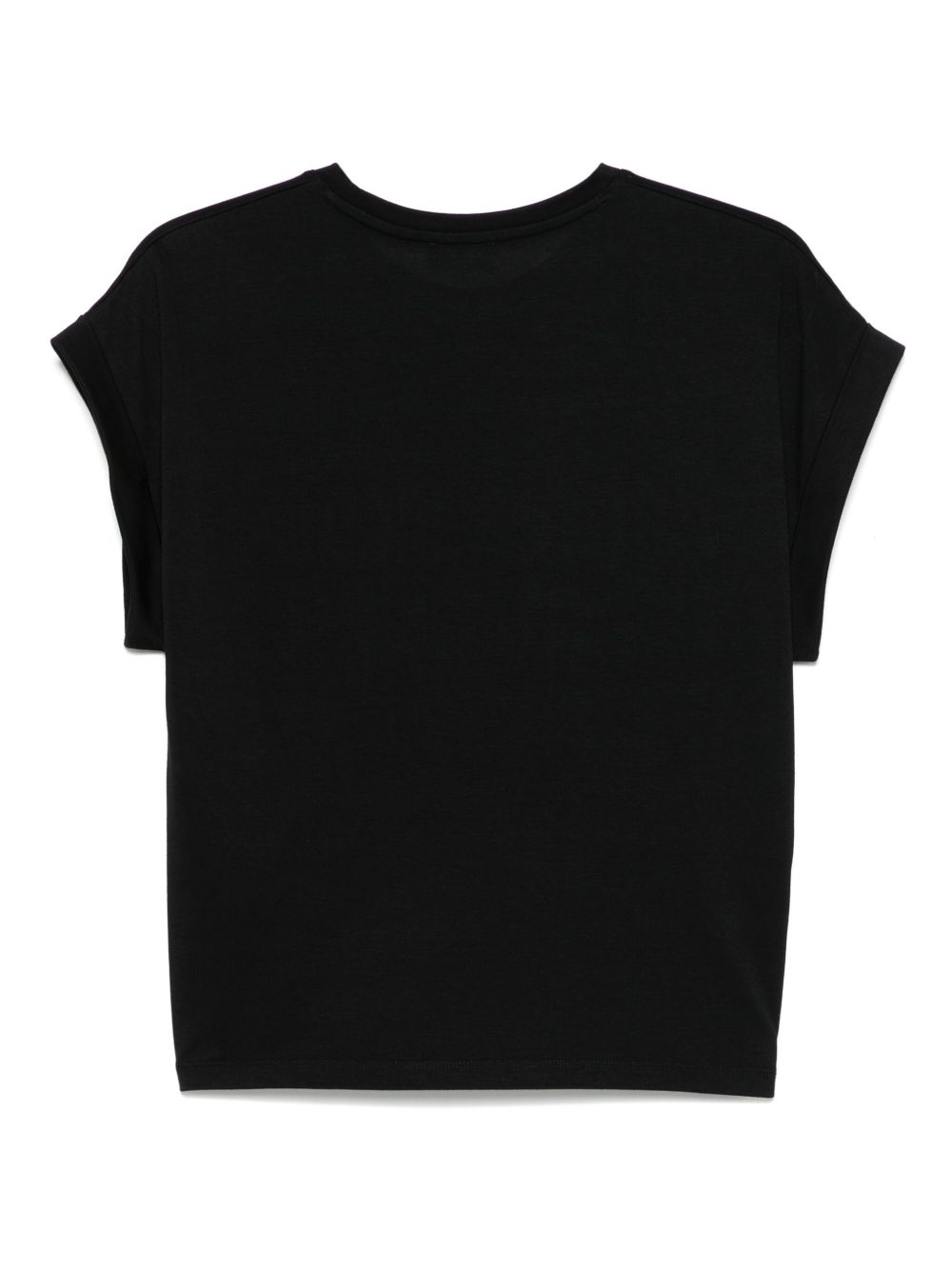 Emporio Armani Logo-Embroidered Crewneck Black T-Shirt Black