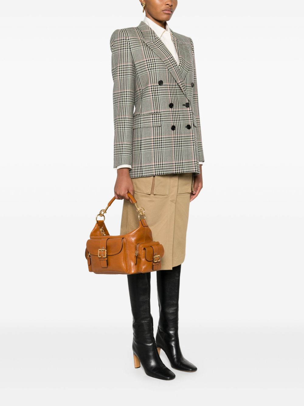 Chloé Leather Camera Tote Bag Brown