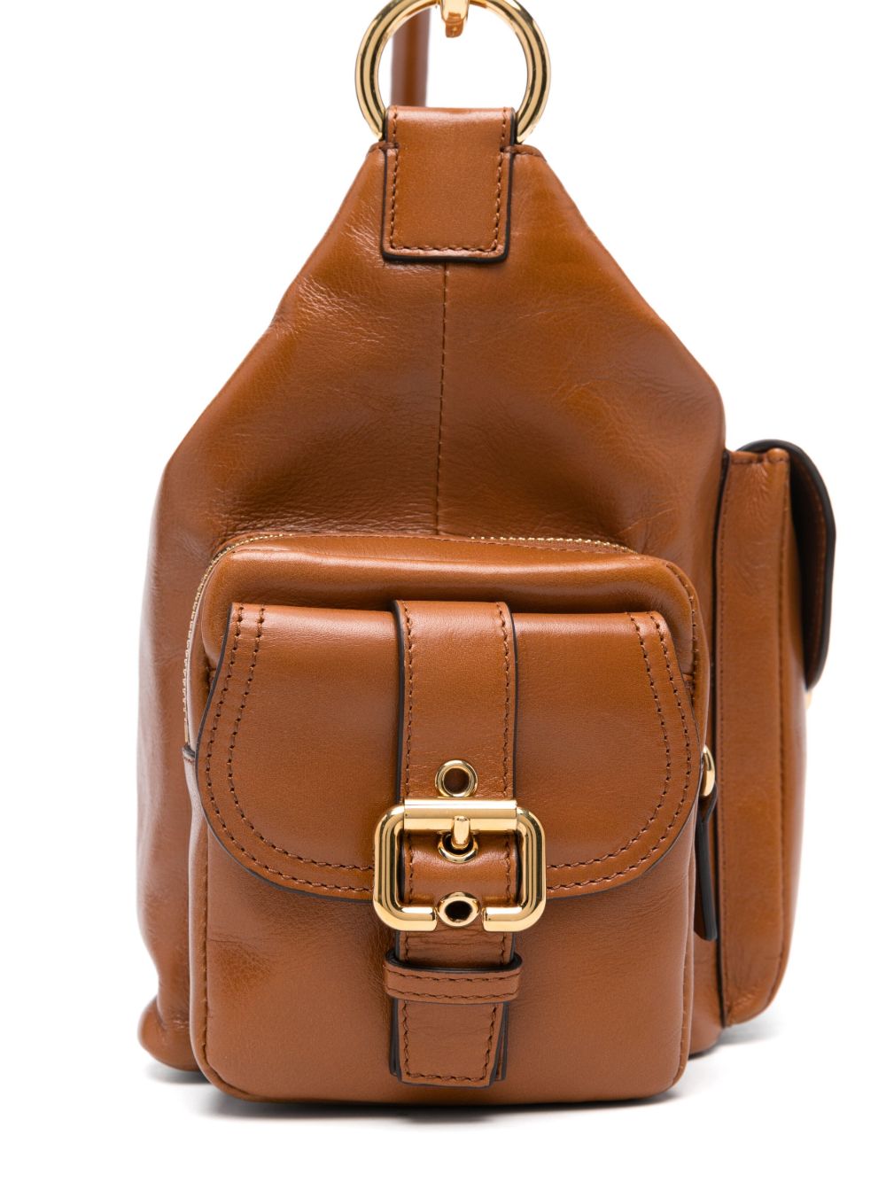 Chloé Leather Camera Tote Bag Brown