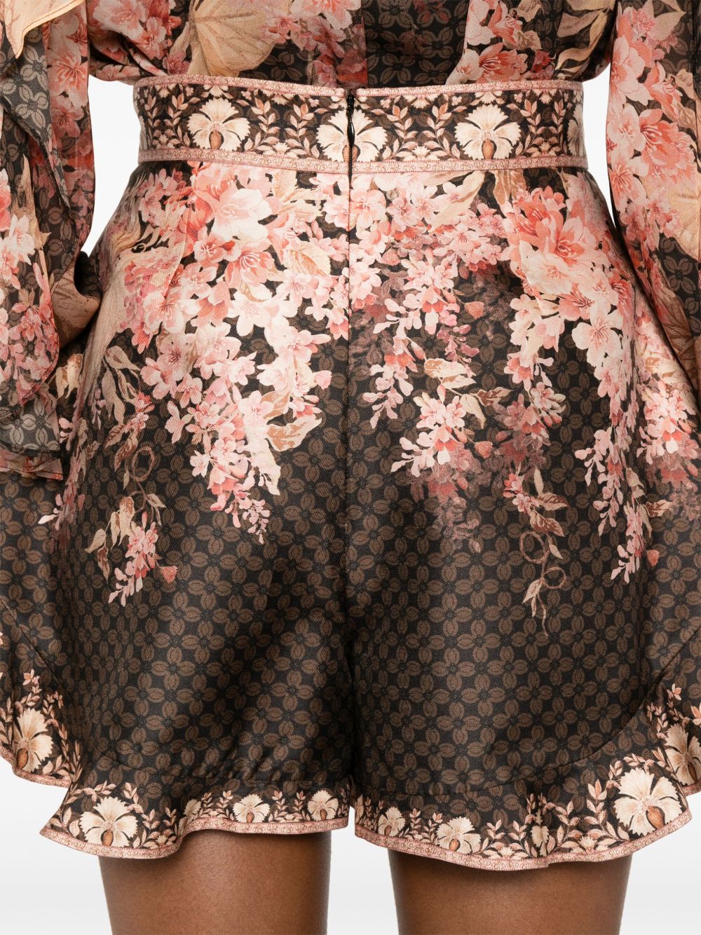 Zimmermann Illuminate Flutter Printed Shorts Black