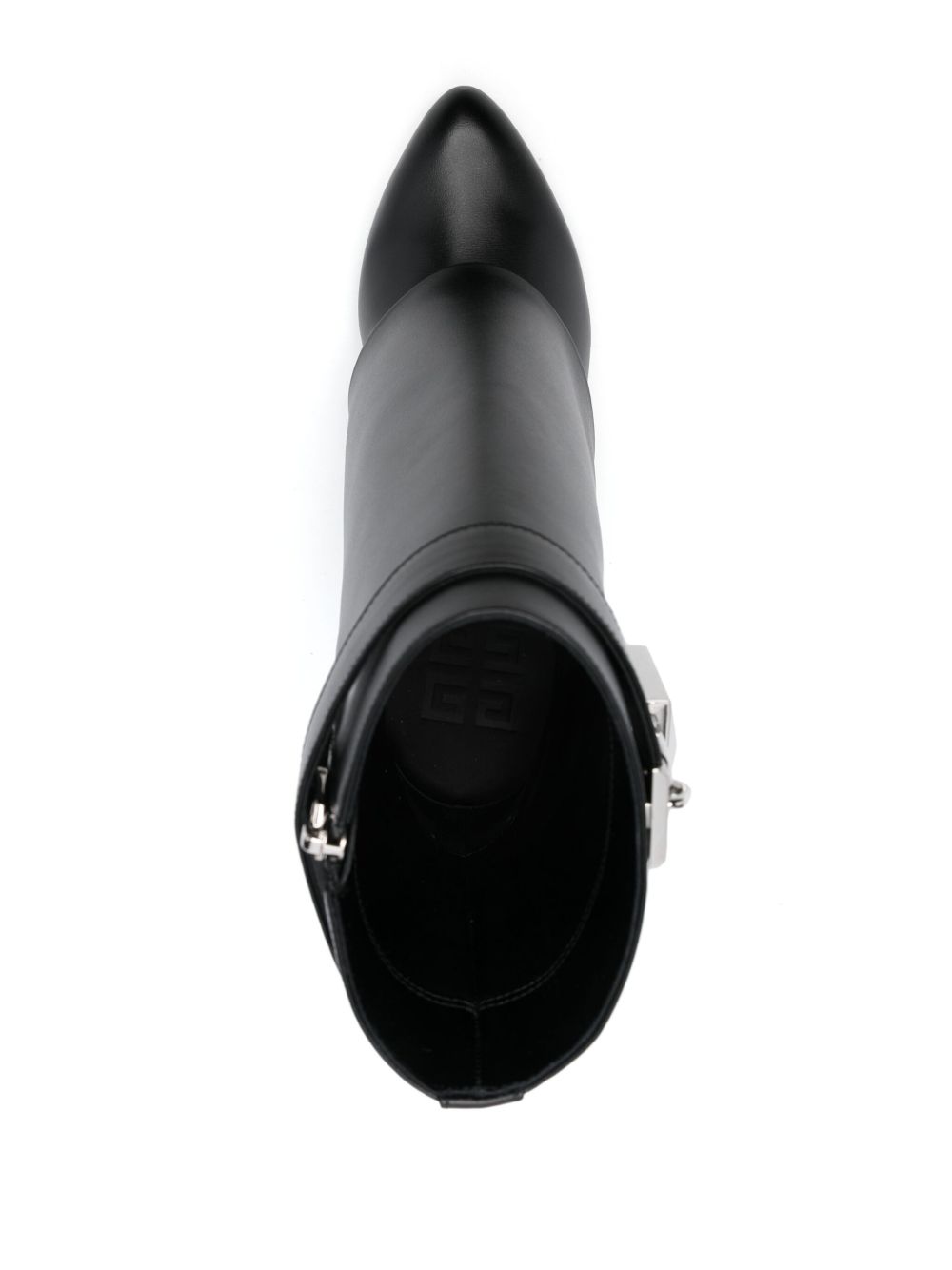 Givenchy Shark Lock Leather Ankle Boots Black