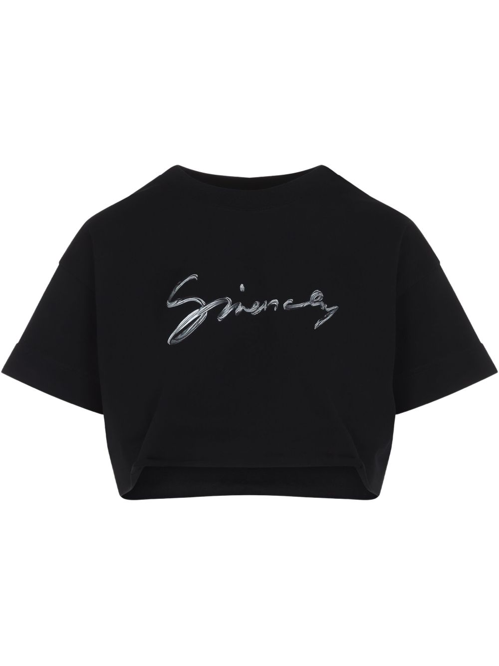 Givenchy Logo Cotton Cropped T-shirts Black