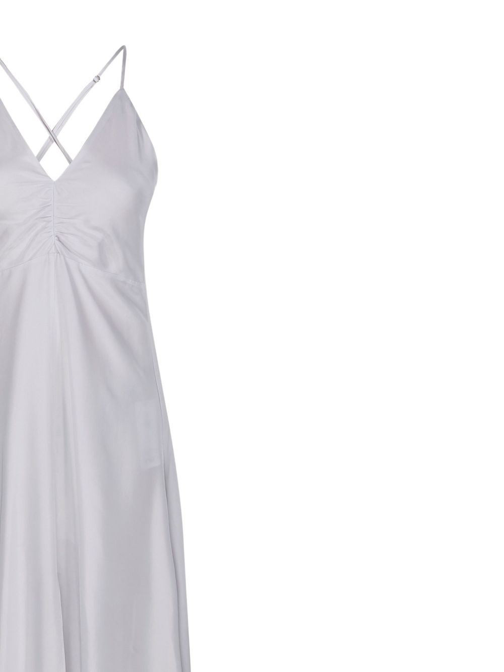 Forte Forte Long Silk Slip Dress Light Grey