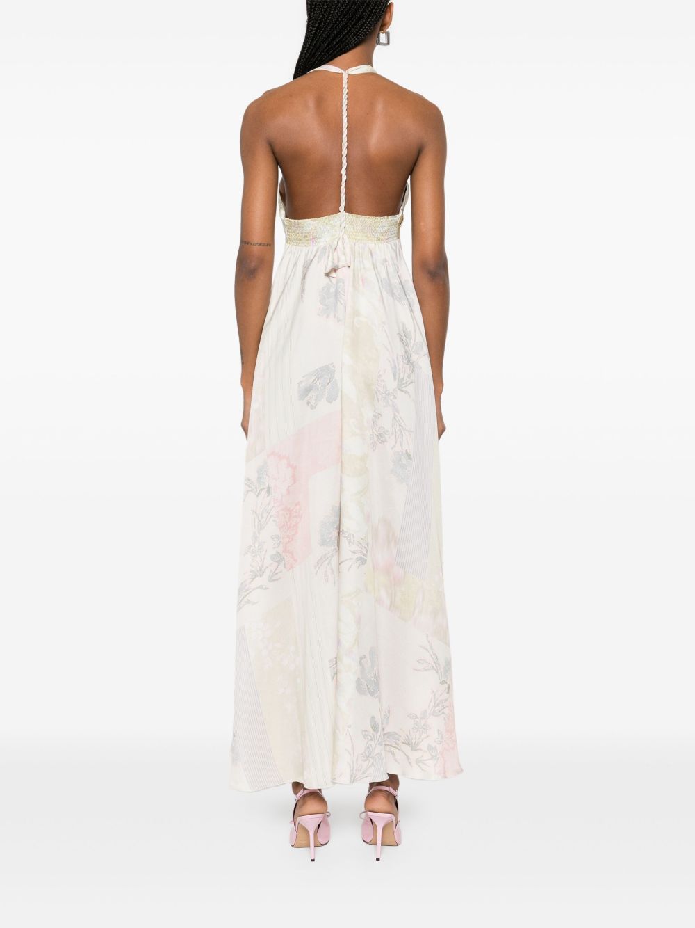 Forte Forte Printed Long Slip Dress MultiColour