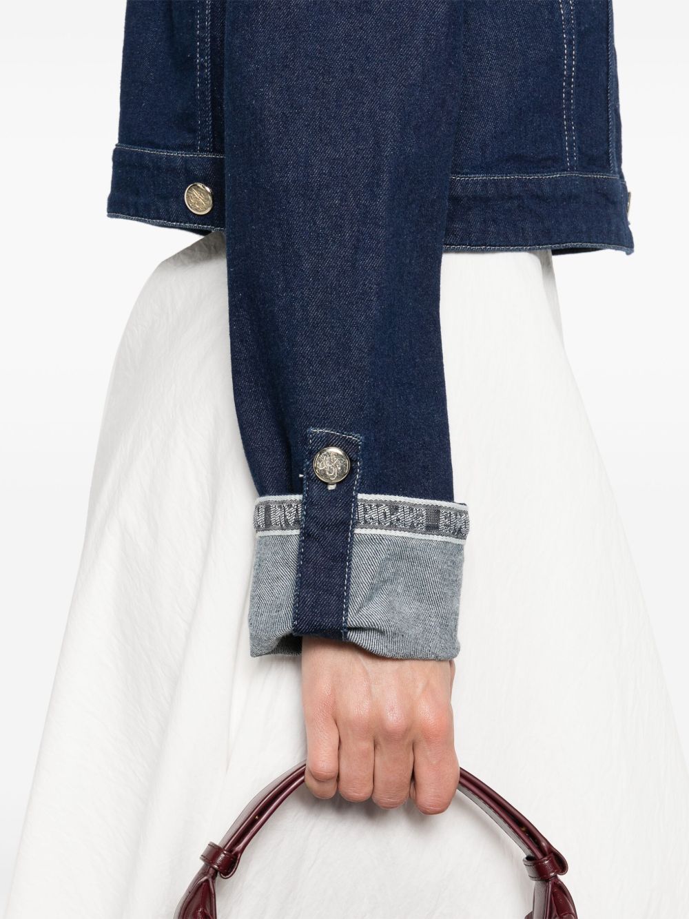 Emporio Armani Short Denim Jacket Blue