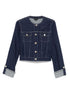 Emporio Armani Short Denim Jacket Blue