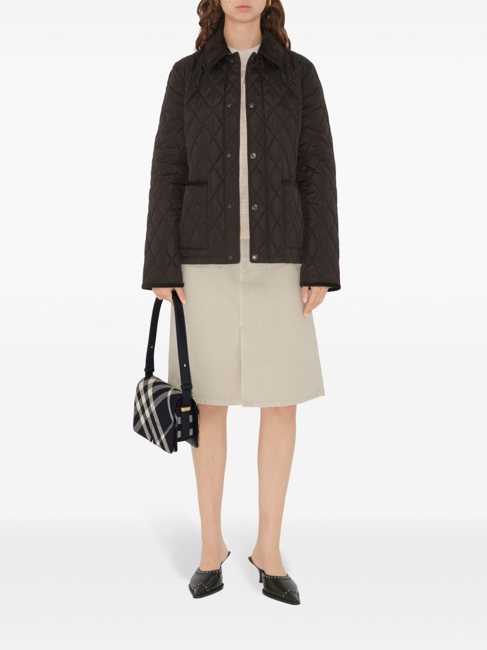 Burberry Quilted Jacket Brown