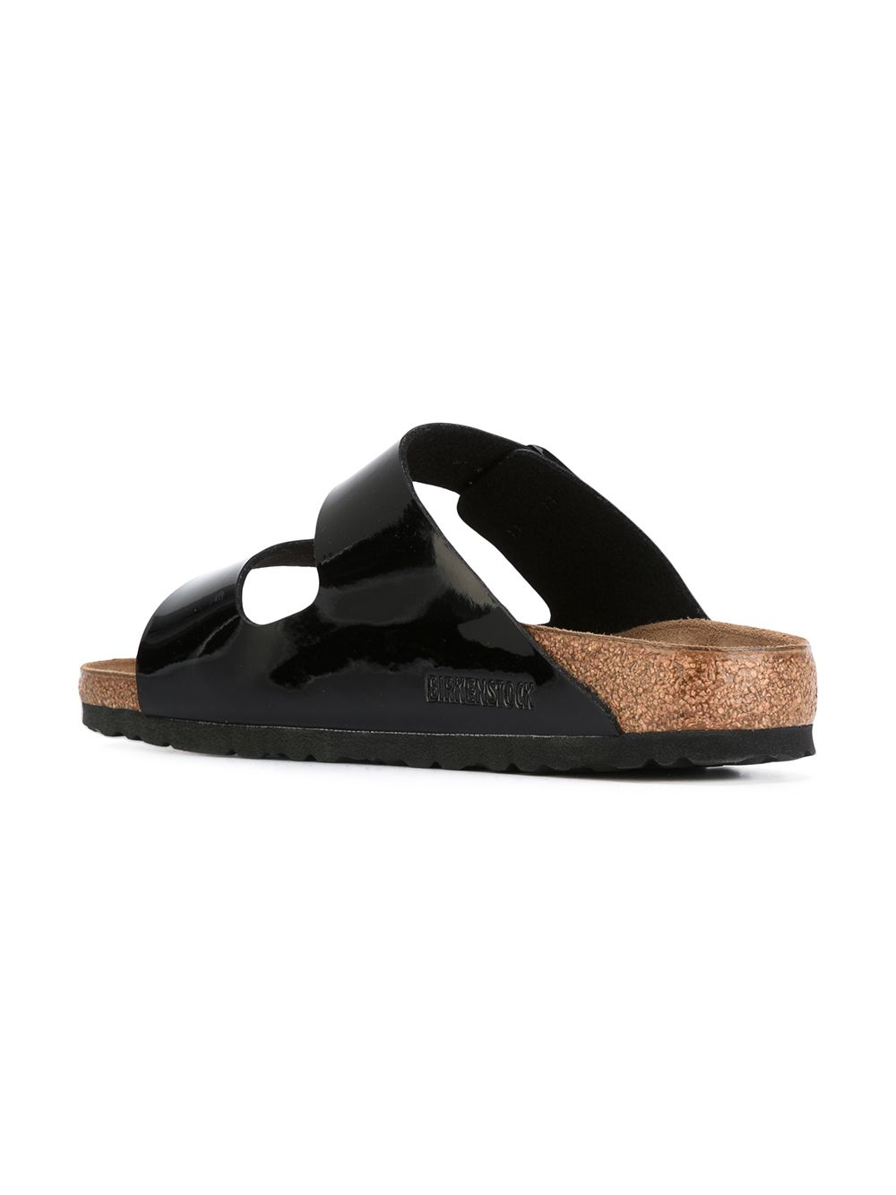 Birkenstock Arizona Patent-Effect Double-Strap Sandals Black black