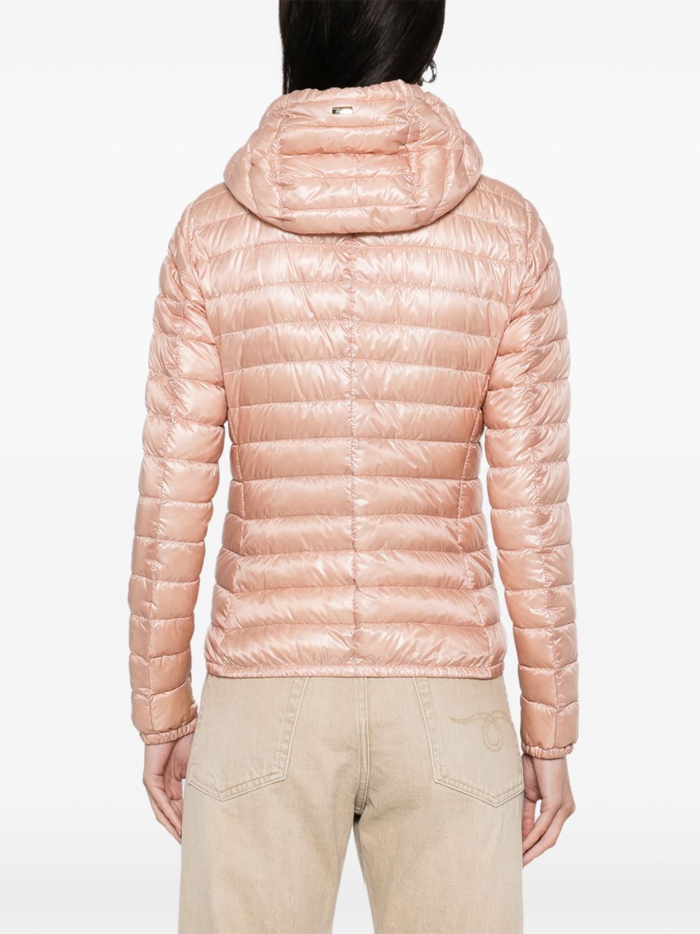 Herno Short Down Water-Repellent Jacket with Detachable Hood Pink
