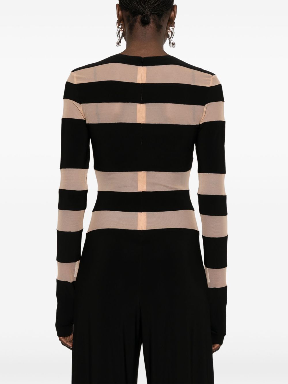 Norma Kamali Spliced Straight Leg Jumpsuit Black