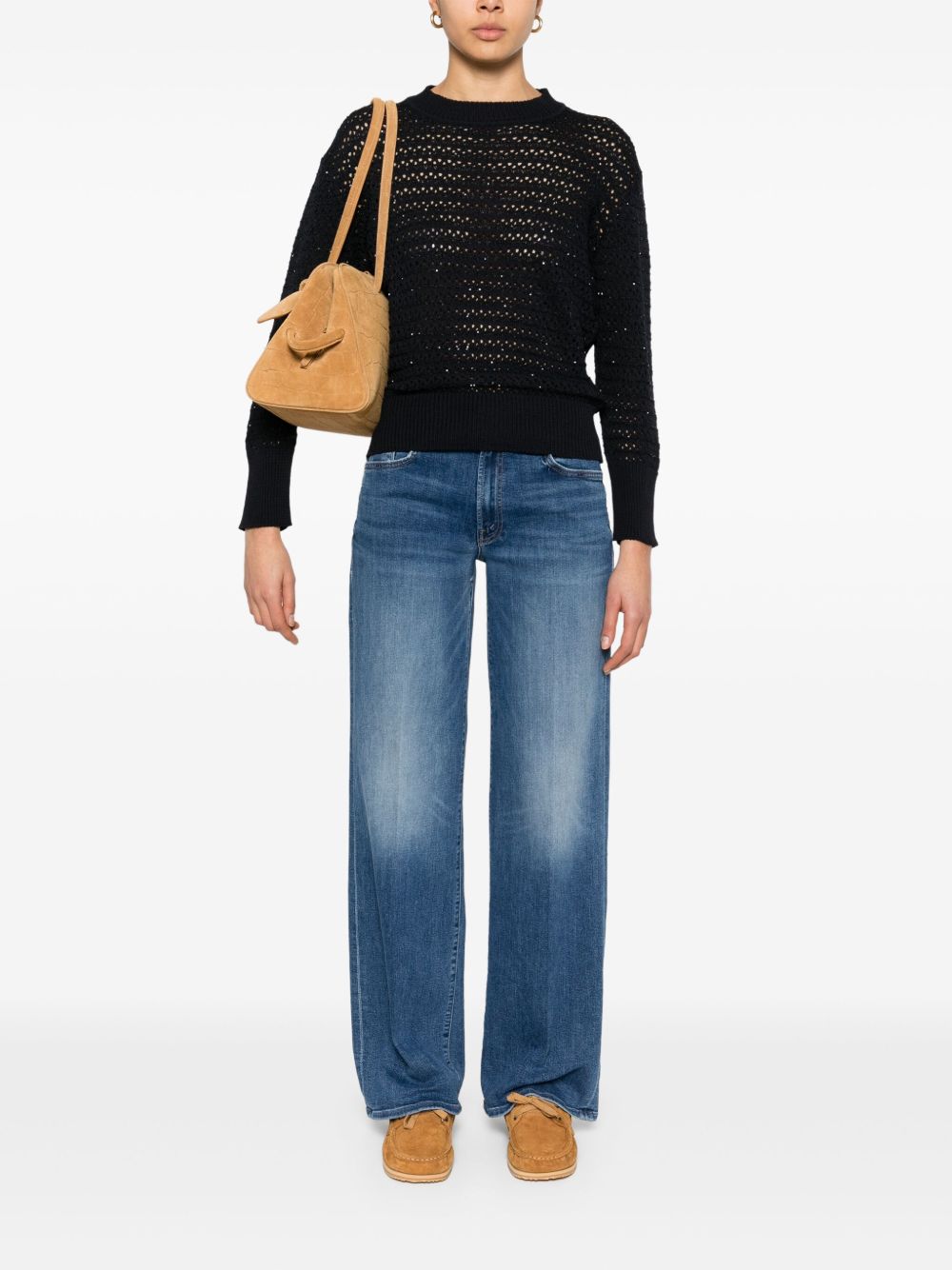 Mother The Maven Sneak Jeans Blue