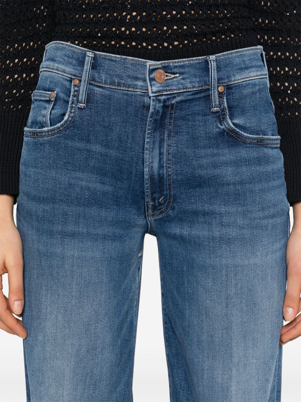 Mother The Maven Sneak Jeans Blue
