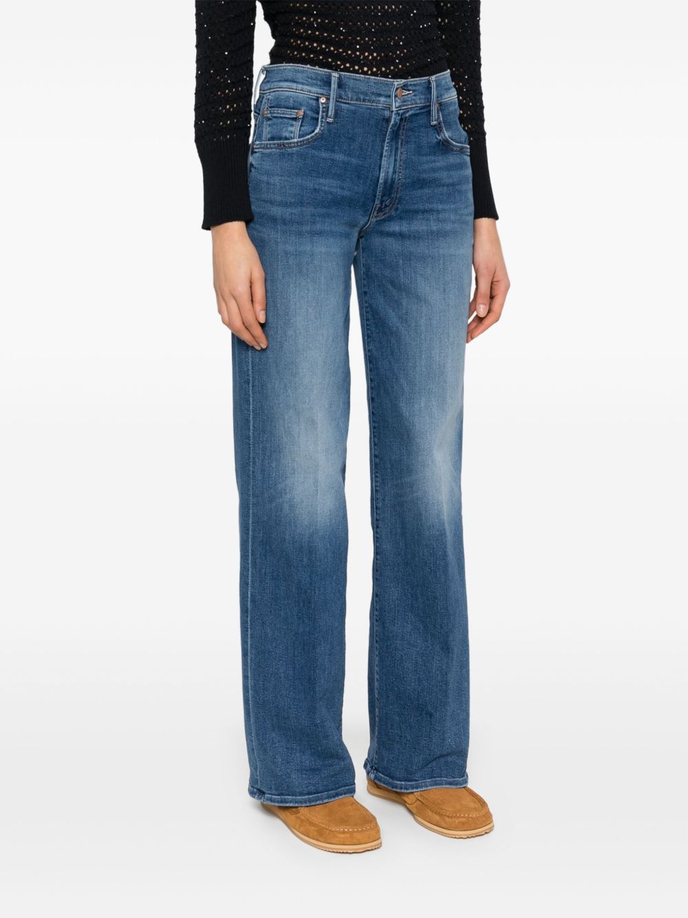 Mother The Maven Sneak Jeans Blue