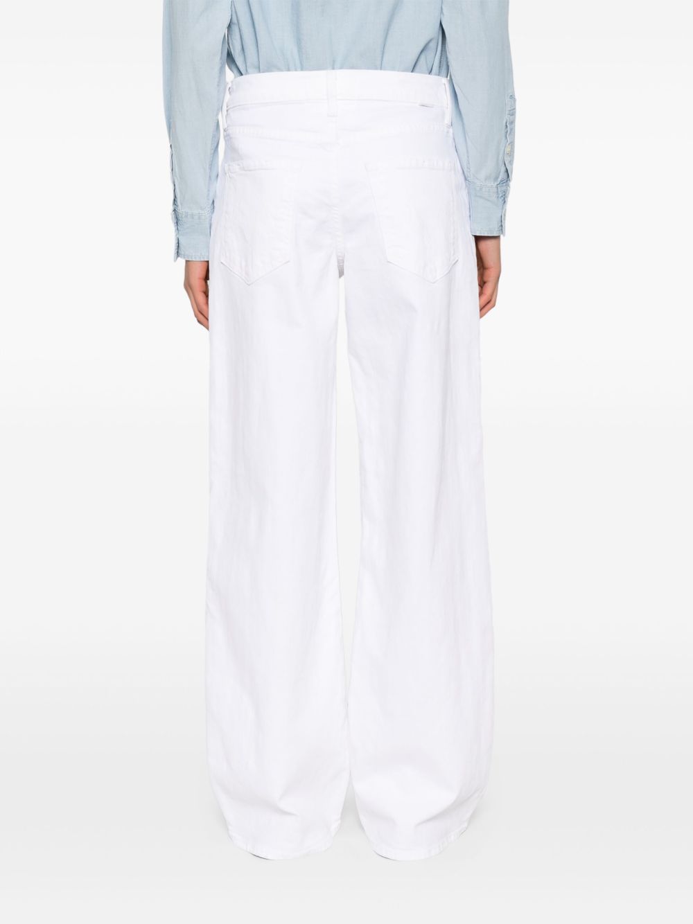 Mother The Spinner Zip Denim Jeans White