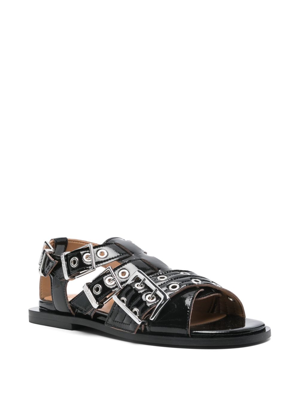 GANNI Buckle Sandals Black