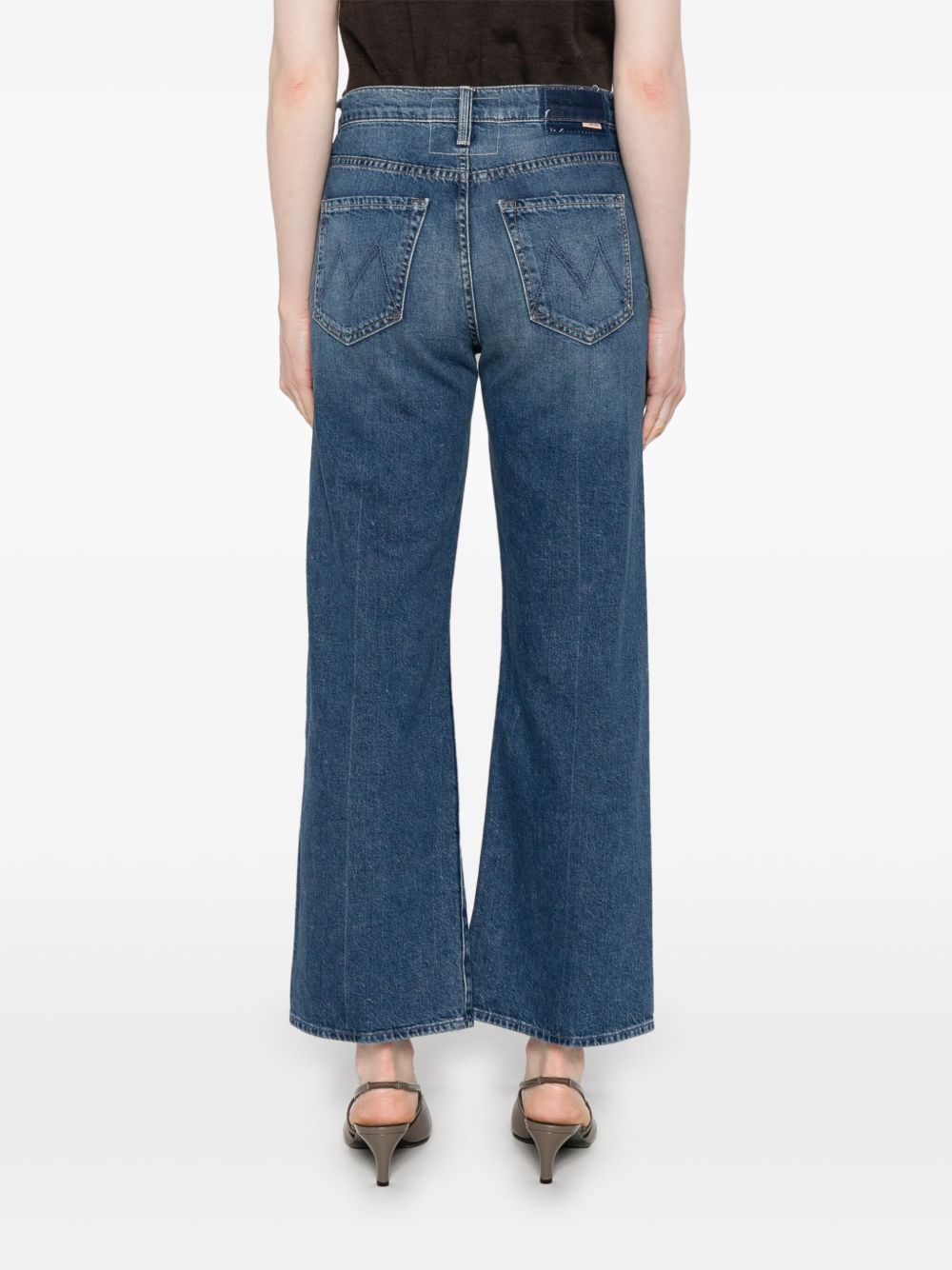 Mother Dodger Ankle Denim Jeans Blue