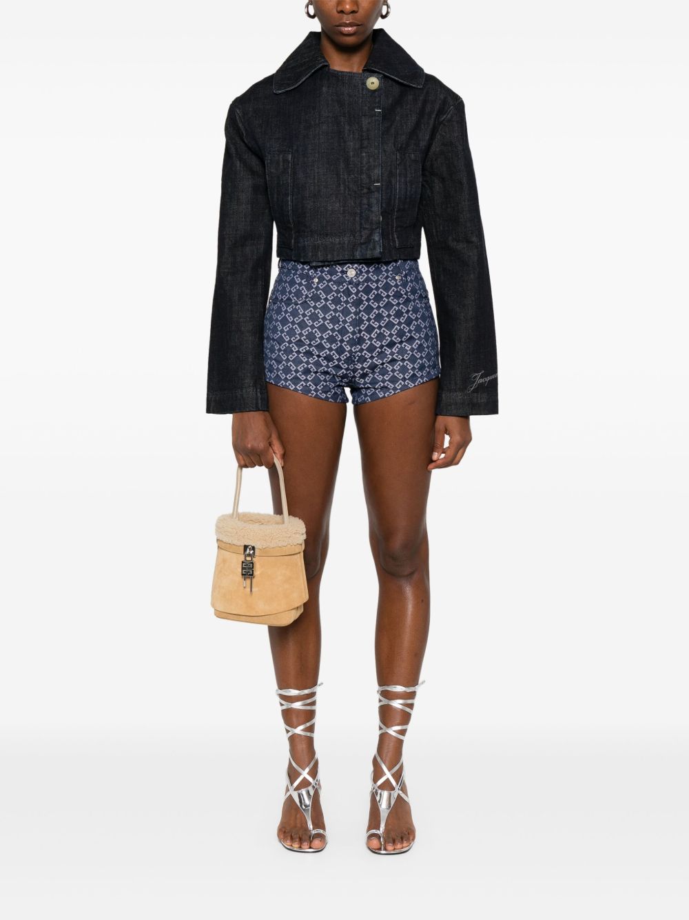 Givenchy Denim Cotton Shorts Blue