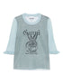 GANNI Bunny Crewneck Top Light Blue