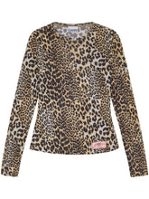 GANNI Leopard Print Top Brown