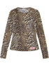 GANNI Leopard Print Top Brown