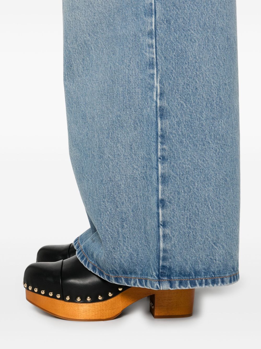Chloè Flared Leg Denim Jeans Clear Blue
