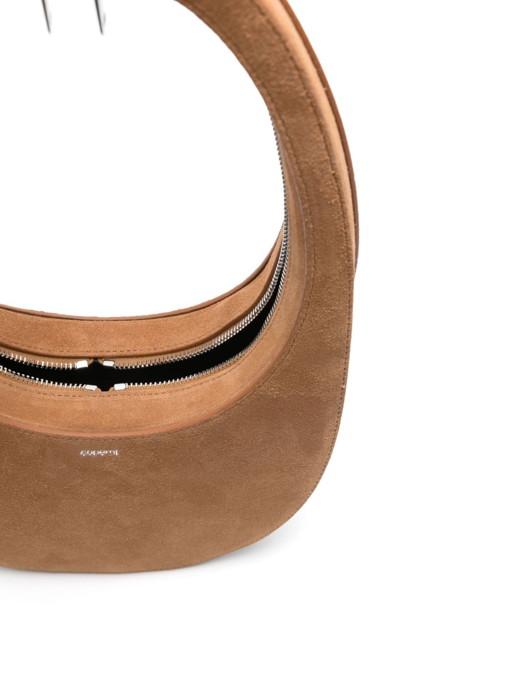 Coperni Swipe Suede Leather Hobo Bag Camel