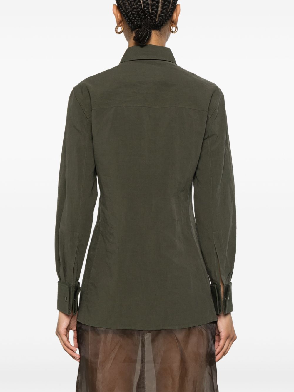 Saint Laurent Cassandre Shirt Green