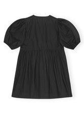 Ganni Organic Cotton Poplin Mini Dress Black