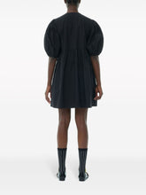 Ganni Organic Cotton Poplin Mini Dress Black