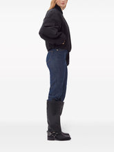 Ganni Oversized Cropped Recycled Polyester Bomber Jacket Black Black