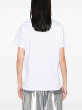 Ganni Leopard-Print Organic Cotton T-Shirt White