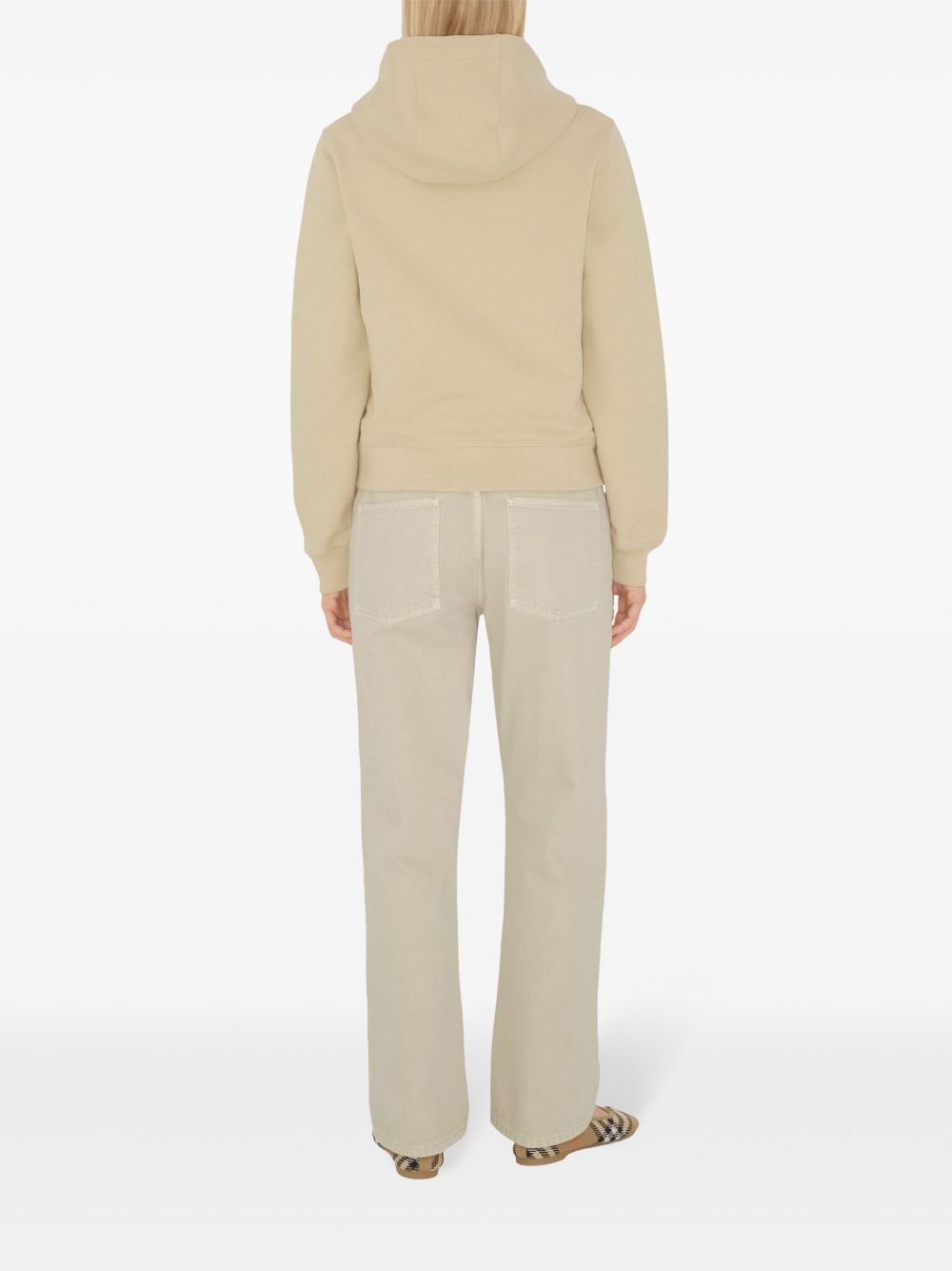 Burberry Check Label Hoodie Beige