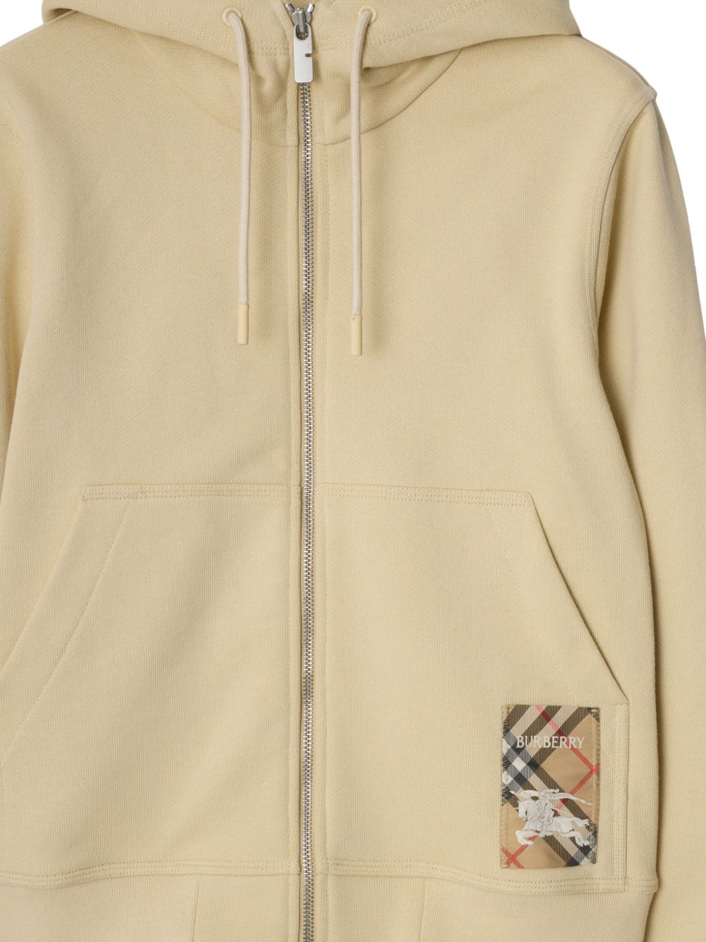 Burberry Check Label Hoodie Beige