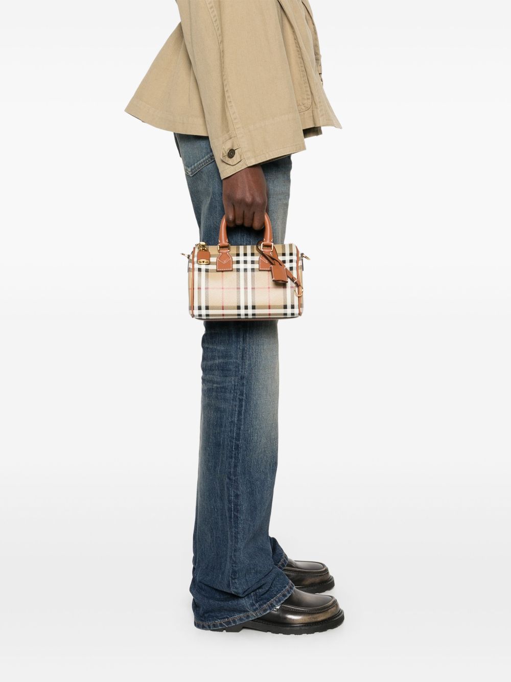 Burberry Mini bowling Handbag Leather Brown