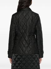 Burberry Quilted Button-Up Jacket Black black