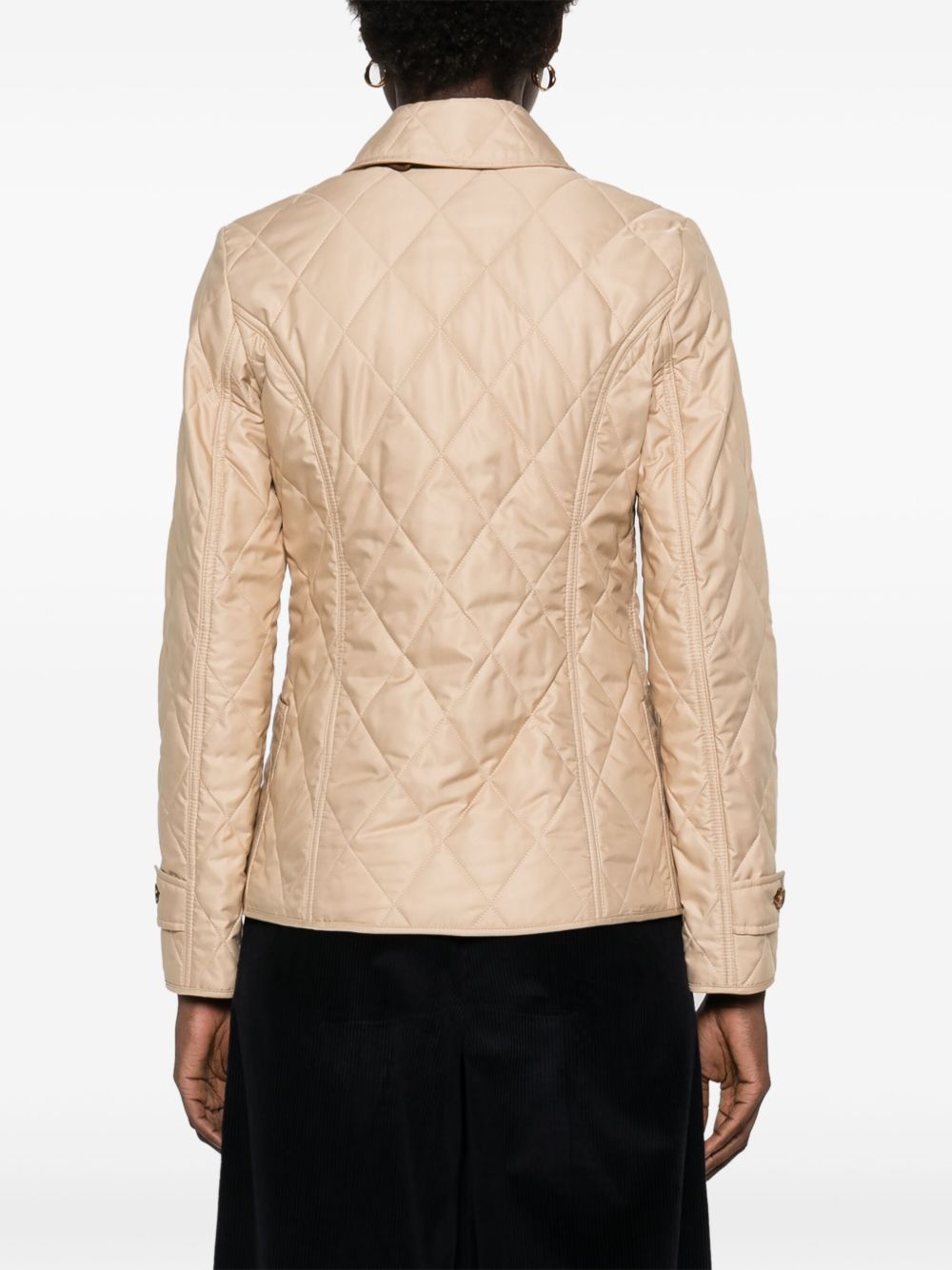 Burberry Quilted Button-Up Archive Jacket Beige Beige